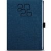 Baloušek Tisk - Oskar - Fabric - týždenný diár 2026, modrý, A5