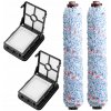 2x čistiaca rolka 1868F + 2x Filter HEPA pre vysávače BISSELL CROSSWAVE