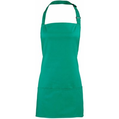 Premier Workwear Colours Gastro zástera 2v1 PR159 Emerald Pantone 7728C 60x62 cm