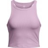 Dámske funkčné tielko Under Armour MERIDIAN RIB CROP TANK W ružové 1384008-543 - XS