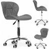 ModernHome Otočná kancelárska stolička s nastavením výšky operadla - šedá ModernHome