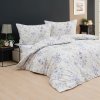 Matějovský Obliečka Kvalitná luxusná posteľná bielizeň - Isabelle Cotton deluxe digital 1x 140/220, 1x 70/90 140x220+70x90 kvety sivá