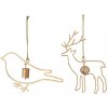 Bloomingville Ornamenty vtáčik a sob Rodez SET 2ks