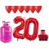 HeliumKing Hélium párty set na 20. narodeniny s červenými balónmi