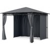 Blumfeldt Mondo, záhradný altánok, párty stan, oceľ, polyester, tmavosivý (GDW28-Mondo D Grey)