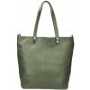 Kožená kabelka na rameno 165 vojensky zelená MADE IN ITALY