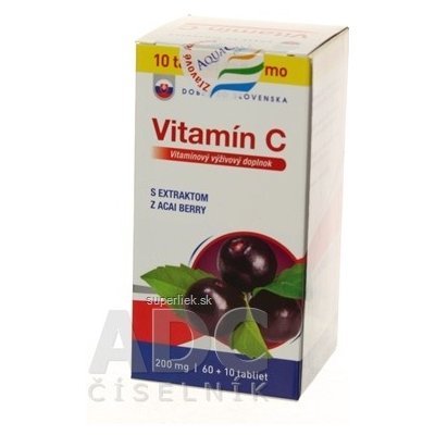Dobré z SK Vitamín C 200 mg príchuť ACAI tbl 60+10 zadarmo (70 ks), 8586017620049