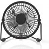 Ventilátor Nedis FNDK1BK10 stolný USB, 10 cm, 2,5 W, kovový, čierny