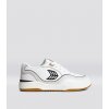 UBA Gum White Leather Black Logo Sneaker