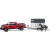 Bruder 2501 Terénny automobil RAM + nosič koní