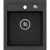 Steiner Johnny 100 Steinra umyvadlo Stehingran Black Granite 1-Chamber Z/O (43x50x20), se sifonem a plug nerezovou ocelí