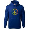 Peace symbol paint - Mikina pánska Cape s kapucňou - 3XL ( Kráľovská modrá )
