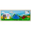 Bigjigs Toys Senzorické puzzle kempovanie v prírode
