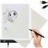 PROTIŠMYKOVÁ KRESLIACA DOSKA S 3 ÚROVŇAMI PODSVIETENIA PRE GRAFICKÝ TABLET A4