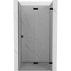 Mexen Lunar-F skladacie sprchovacie dvere pravé 70 cm, transparentné, čierne - 836-070-000-70-00-P