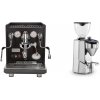 ECM Synchronika, black, dark walnut + Rocket Espresso SUPER FAUSTO, chrome