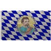 Vlajka bavorský kráľ Ľudovít II. Bavorský 30 x 45 cm na drevenej tyčke
