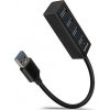 AXAGON HUE-M1A, 4x USB 3.2 Gen 1 MINI hub, kovový, kabel USB-A 20cm