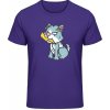Akciové Gildan Soft-Style Tričko - Pes Zeus 2 - Purple - XL - Pánske