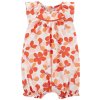 CARTER'S Overal letný Orange Floral dievča NB/ veľ. 56 1N073210_NB