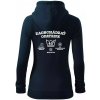 Zaobchádzať opatrne 40 - Mikina dámska trendy zipper s kapucňou - 2XL ( Tmavomodrá (takmer čierna) )