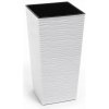 Kvetináč plast biely Lamela 25 cm x 25 x 46,5 cm