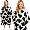Mikina XXL - Ruhhy black and white blanket 26538