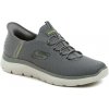 Skechers 2324587-CHAR sivé pánske Slip-in poltopánky - EU 46