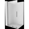 MEXEN/S - Velar Sprchová zástena posuvná Walk-in 100 x 200 cm, dekor 8 mm, grafit metal 871-100-000-33-95