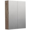 INTEDOOR Zrkadlová skriňa BEE, 2 dvere, el.zásuvka, IP44, š.60cm, dub Wellington