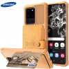 Luxria Wallet Case pre Samsung - Hnedé kožené púzdro pre karty a bankovky Samsung: Galaxy S10