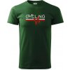 Cycling ekg - Klasické pánske tričko vyššej gramáže - XL ( Fľaškovozelená )