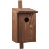 Hnedá drevená vtáčia búdka so strieškou 34899