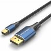 Vention Cotton Braided Mini DP Male to DP Male 8K HD Cable 1.5 m Blue Aluminum Alloy Type HCFLG