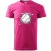 Baseball lopta v triku - Klasické pánske tričko vyššej gramáže - M ( Purpurová )