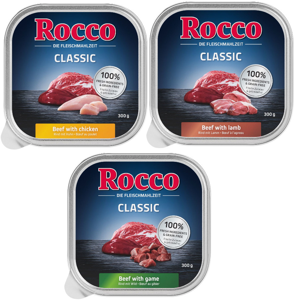 Rocco mix Classic Mix 2 jahňacie, kuracie, zvěžina 9 x 300 g