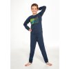 Chlapčenské pyžamo Cornette Young Boy 267/151 New York dł/r 134-164 tmavě modrá 134-140