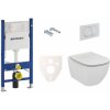 Závesný set WC rimless TESI Ideal Standard + modul Geberit Duofix s tlačidlom Delta 20 biele KMPLSIKOGSTR