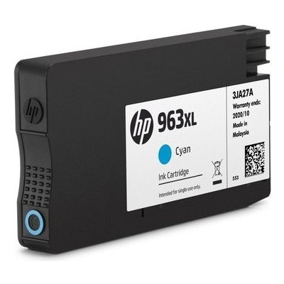 HP 963XL originálny cartridge modrá / pre HP OfficeJet Pro 9010 amp; 9013 amp; 9020 amp; 9023 / 1.600 strán (3JA27AE)