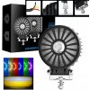 LED CESTNÁ PRACOVNÁ LAMPA REFLEKTOR 18W RGB 12V 24V DRL