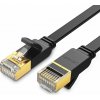 UZelený NW106 Ethernet RJ45 Flat network cable , Cat.7, STP, 1.5m (Čierny)