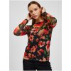 Červeno-čierna dámska kvetinová košeľa ORSAY M
