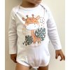 Milinko Unikátne detské body na dlhý rukáv- Žirafa v divočine veľkosť: 56 (0-2m)