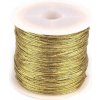 Dutinka s lurexom Ø1 mm guľatá, vianočná - 1 ks 3 zlatá