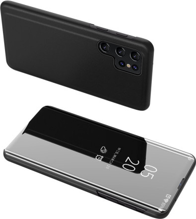 Púzdro MG Clear View Samsung Galaxy S23 Ultra, čierne