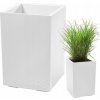 Lamela Kvetináč Karo 400x400x600 bielo-krém beton