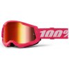 Brýle 100% Strata 2 Pink/Mirror Red Lens