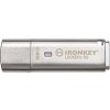 Kingston IronKey Locker+ 50, 128GB (IKLP50/128GB), strieborná
