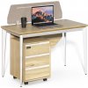 Kancelársky stôl s kontajnerom Houseland Profit Max 01 1206 dub/biely
