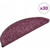 Podložky na schody VidaXL 56x17x3 cm polkruhové fialové 30 ks